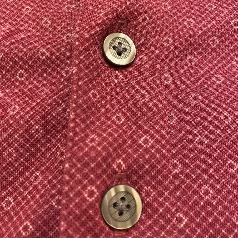 UNTUCKit Shirt Large Polo Mauve Pima Cotton Beaux Lattice